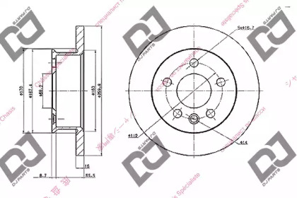 Тормозной диск DJ PARTS BD1843